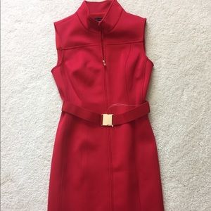 Tommy Hilfiger red sleeveless knee-length dress